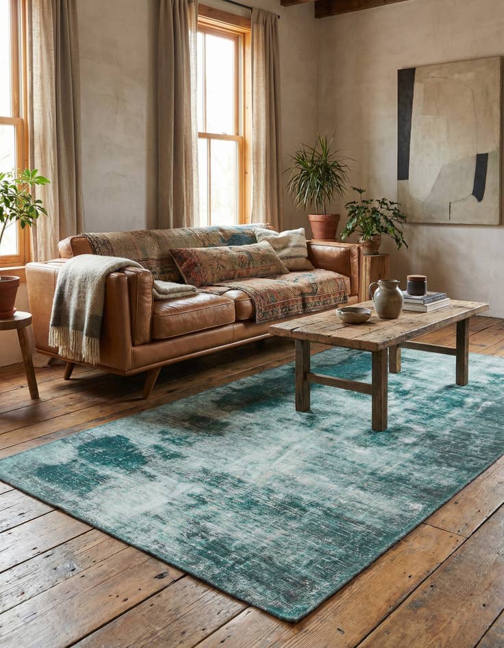 Detail image of 3' 4 x 6' 6  Hand Knotted Ultra Vintage Persian Wool Rug