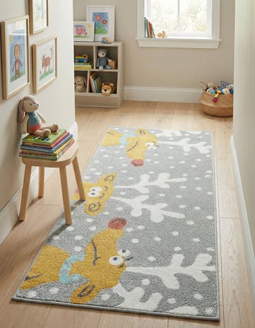 2' 2 x 5' 1 Reindeer Whimsy Kids Runner Rug