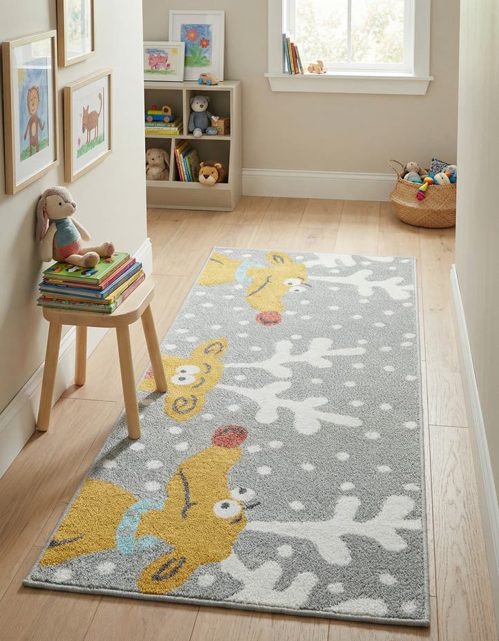 2' 2 x 5' 1 Reindeer Whimsy Kids Ru...