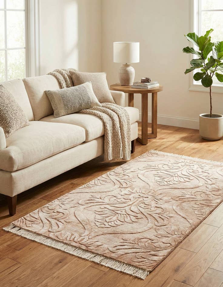 Detail image of  2' 7 x 4' 11  Hand Knotted Darya Wool Rug