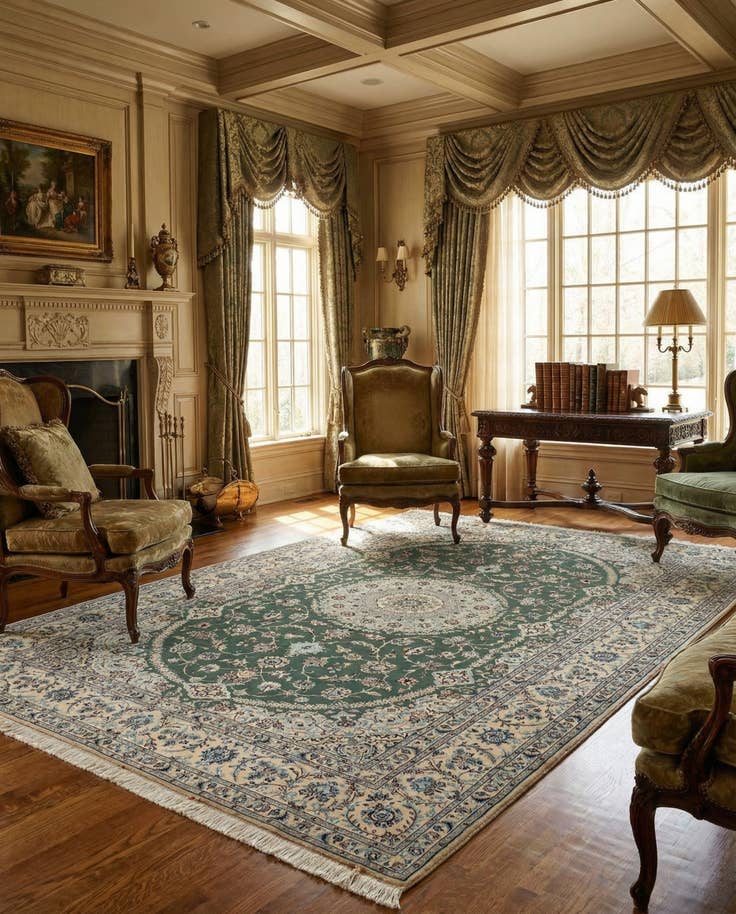 Detail image of 6' 8 x 10' 2 Nain Rug