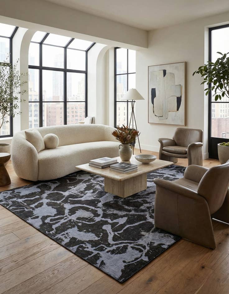 Detail image of 6' 3 x 8' 3  Hand Knotted Ultra Vintage Persian Wool Rug