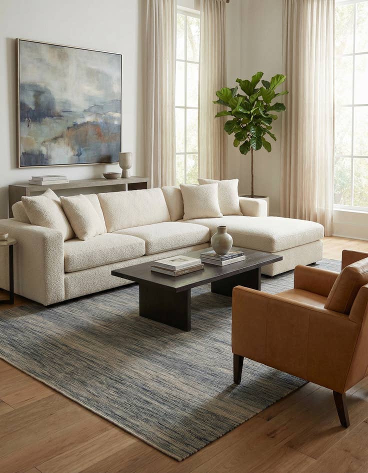 Detail image of 6' 5 x 10' 2  Hand Woven Kilim Modern Wool Rug