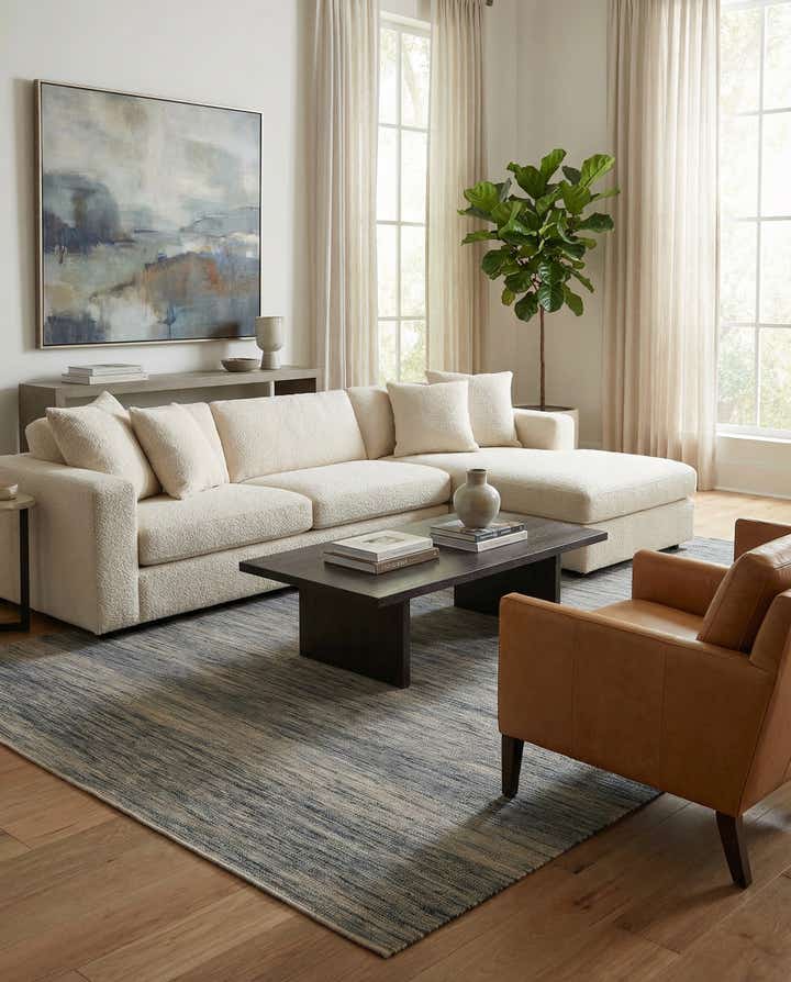 6' 5 x 10' 2 Hand Woven Kilim Modern Wool Rug