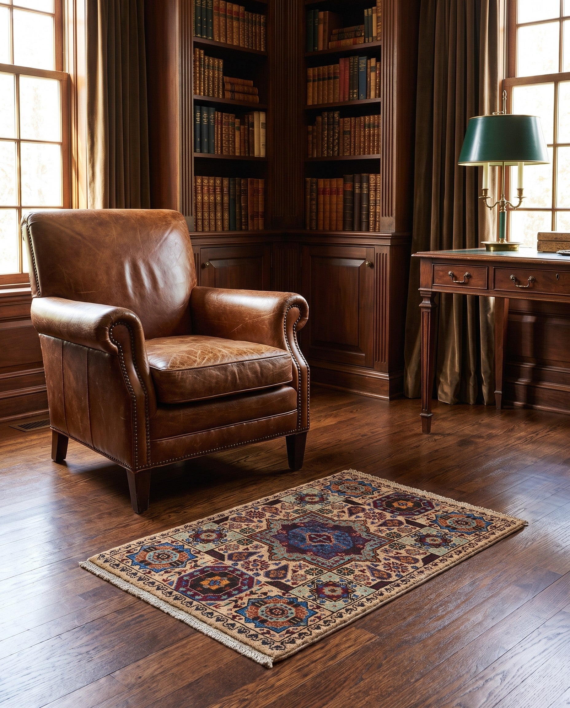 2' x 3' 1 Hand Knotted Mamluk Ziegler Rug
