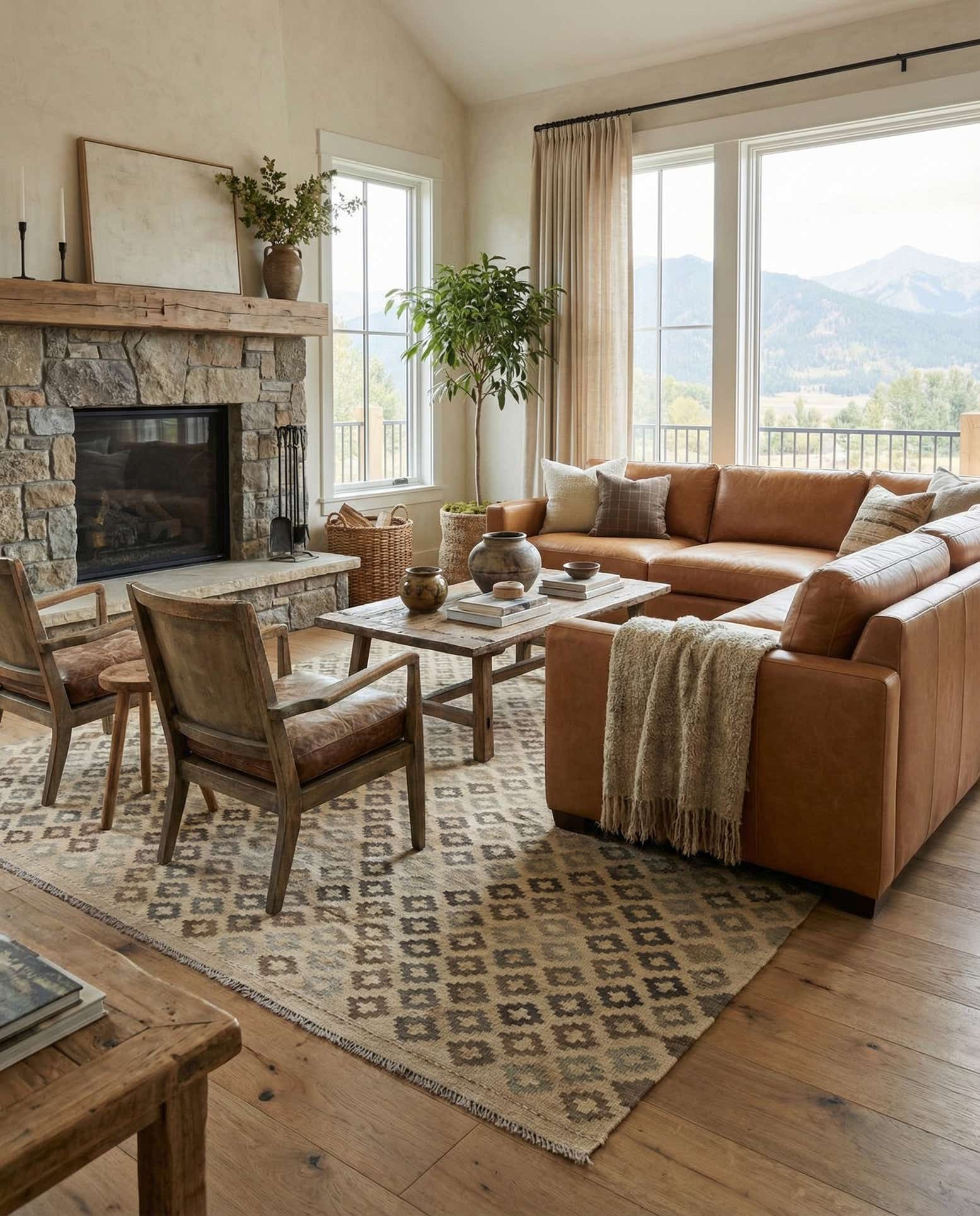 6' 10 x 9' 10 Hand Woven Kilim Maymana Wool Rug