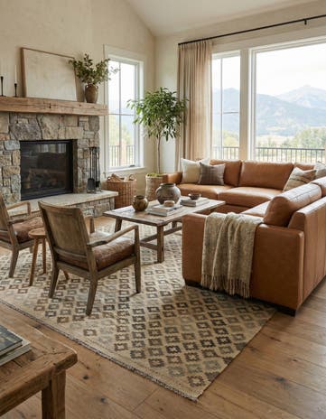 6' 10 x 9' 10 Hand Woven Kilim Maymana Wool Rug