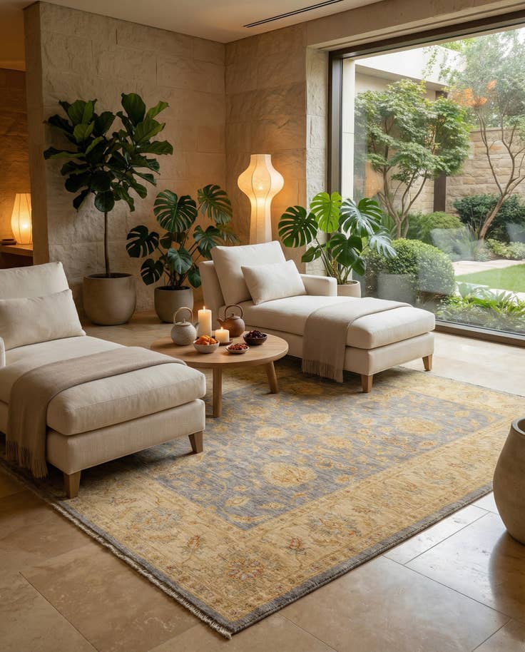 Detail image of 6' 7 x 7' 9 Ziegler Wool Rug
