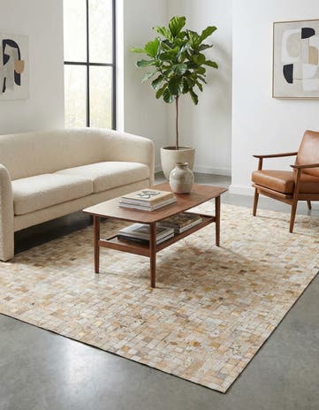 5' 4 x 8' 1 Cowhide Stocks Rug