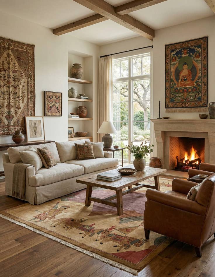 Detail image of 8' 4 x 11' Hand Knotted Tibet Wool Rug