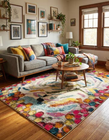 9' x 12' Washable Vivid Rug