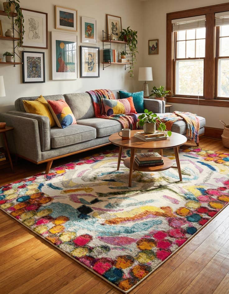 Detail image of 9' x 12'  Washable Vivid Rug