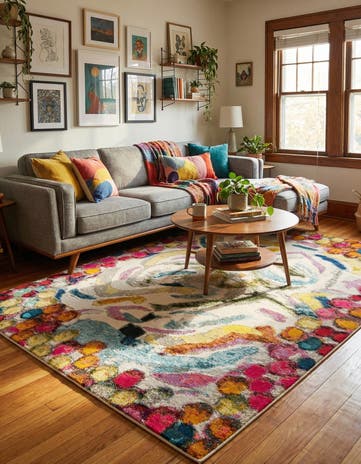 9' x 12' Washable Vivid Rug