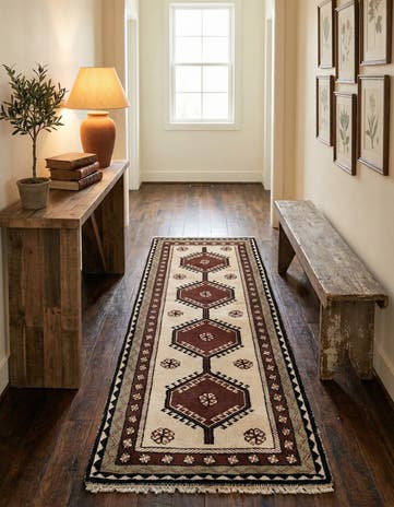 3' 1 x 5' 11 Hand Knotted Hamedan Wool Runner Rug