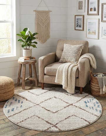 Ivory Aramis Round Rug