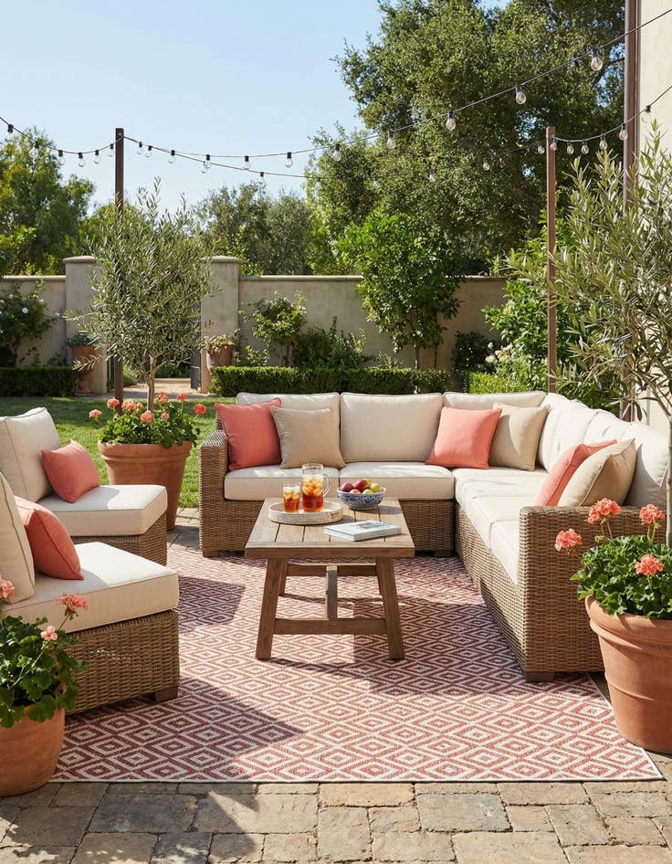 Detail image of 6' x 9' Easy-Clean Jill Zarin Costa Rica Indoor / Outdoor Rug