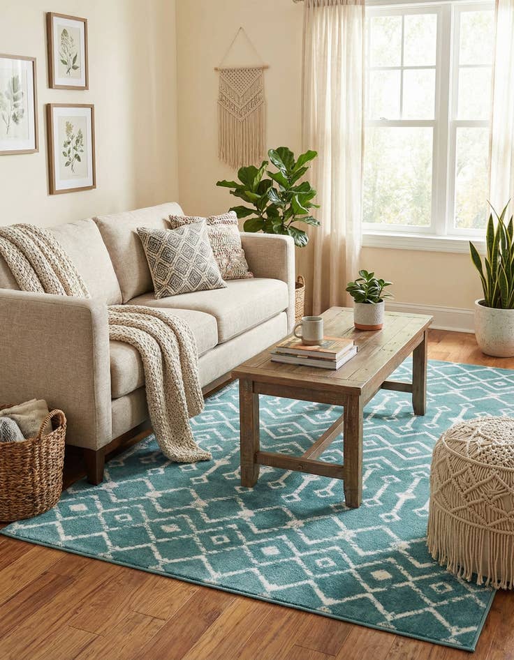 Detail image of 4' x 6' Kasbah Trellis Rug