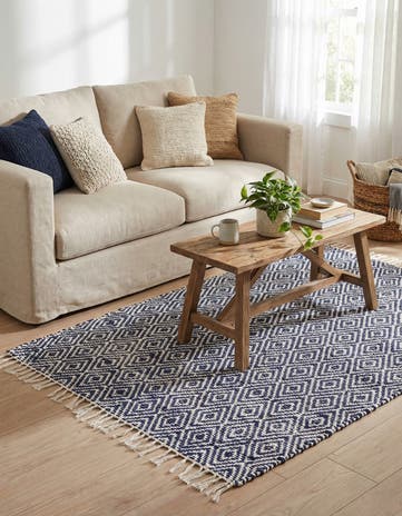 4' 1 x 6' 1 Hand Woven Braided Jute Rug