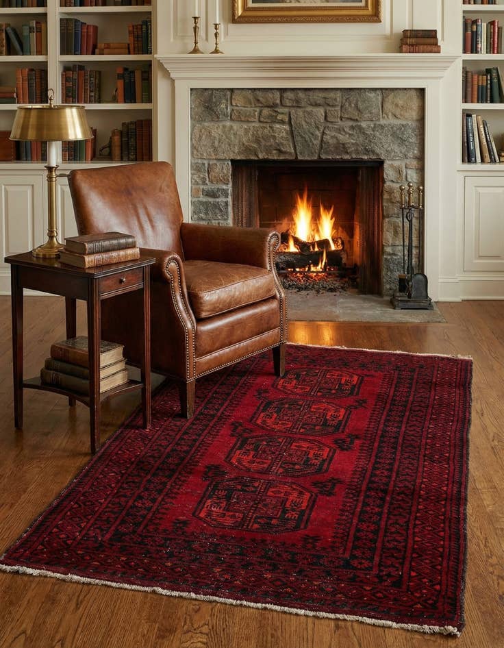 Detail image of  3' 10 x 6'  Hand Knotted Abstract Modern Ziegler Oriental Wool Rug