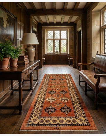 2' 9 x 7' 3 Luribaft Wool Runner Rug