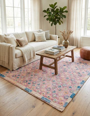 5' 6 x 8' 4 Hand Knotted Moroccan Wool Rug