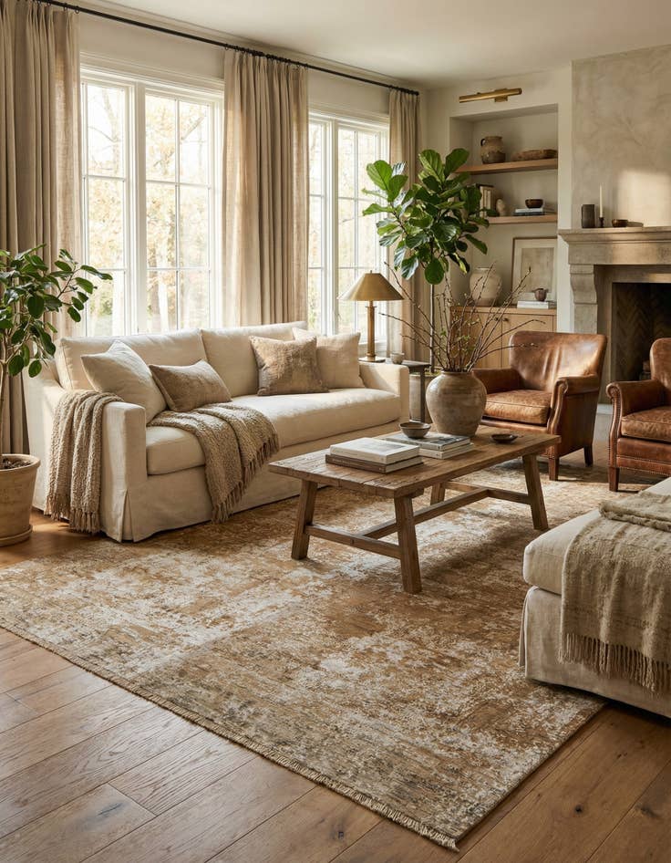 Detail image of 5' 10 x 9' 1  Hand Knotted Ultra Vintage Persian Wool Rug