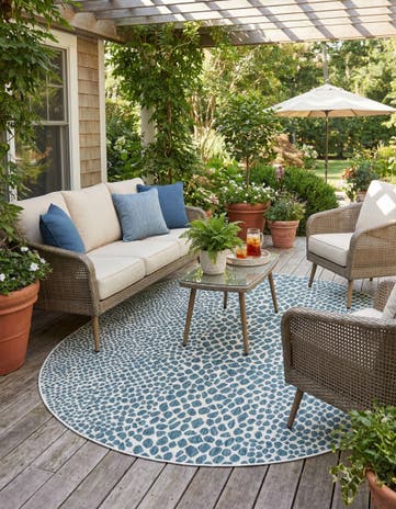 7' 10 x 10' Easy-Clean Jill Zarin Cape Town Indoor / Outdoor Oval Rug