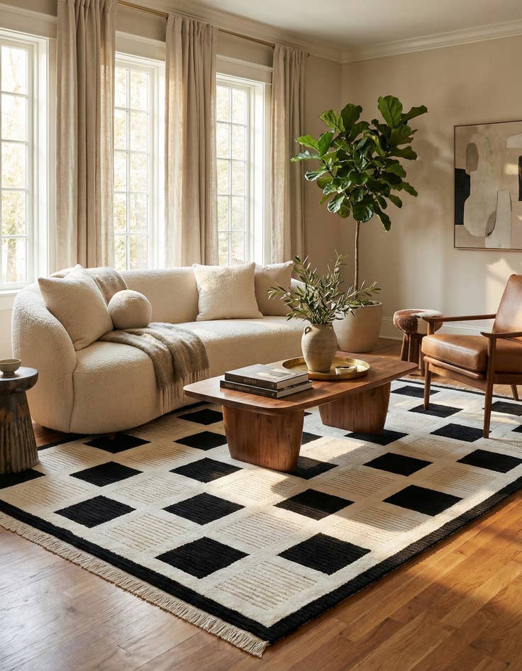 Detail image of 6' 7 x 9' 10  Hand Knotted Darya Wool Rug