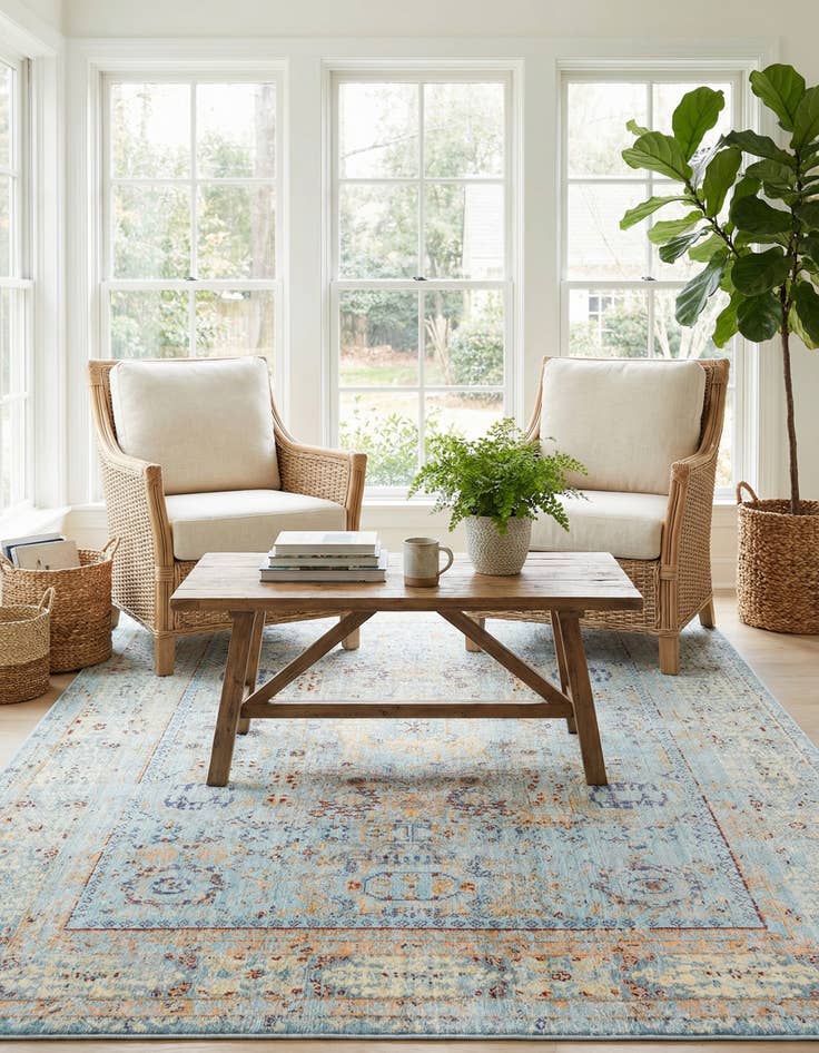 Detail image of 7' x 10' Aqua Rug