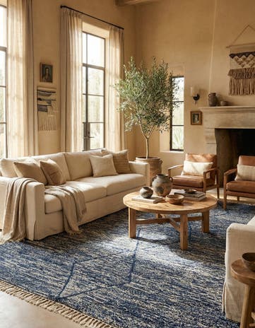 7' x 8' 8 Hand Knotted Moroccan Wool Rug