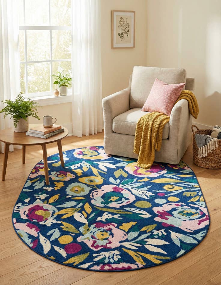 Detail image of 5' 3 x 7' 10 Bloom Oval Rug