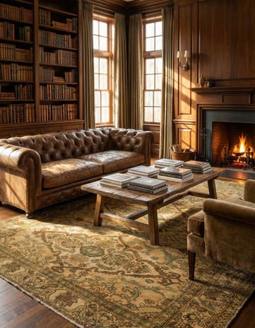7' x 9' 4 Hand Knotted Ultra Vintage Persian Wool Rug