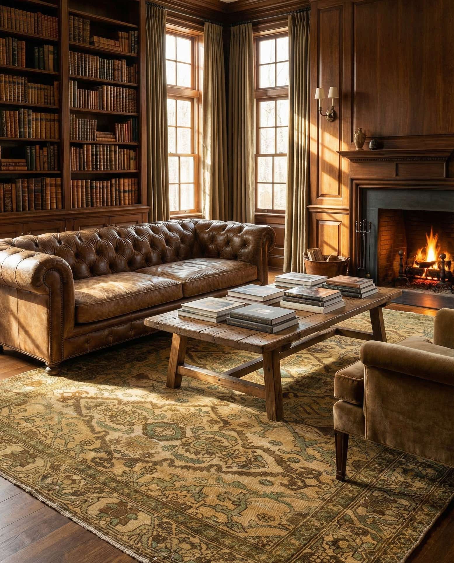 7' x 9' 4 Hand Knotted Ultra Vintage Persian Wool Rug