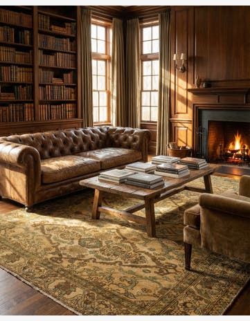 7' x 9' 4 Hand Knotted Ultra Vintage Persian Wool Rug