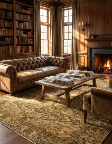 7' x 9' 4 Hand Knotted Ultra Vintage Persian Wool Rug