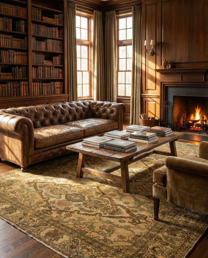 7' x 9' 4 Hand Knotted Ultra Vintage Persian Wool Rug