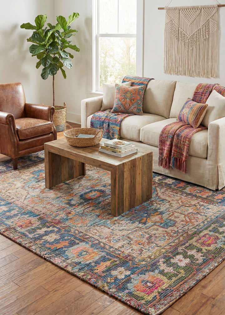 6' 1 x 9' Hand Woven Chenille Jute Rug