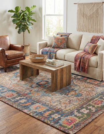 Hand Woven Chenille Jute Rug