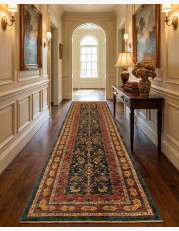 2' 9 x 9' 6 Luribaft Wool Runner Rug