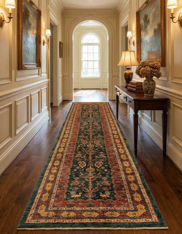 2' 9 x 9' 6 Luribaft Wool Runner Rug