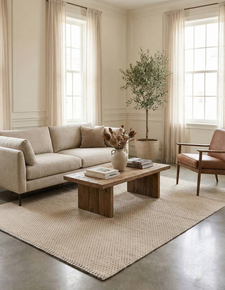 Detail image of 4' 1 x 7' 9  Hand Knotted Moroccan Wool Rug