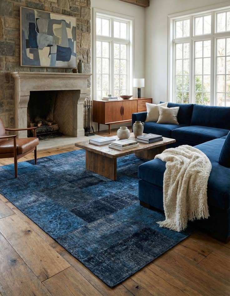 Detail image of 6' 9 x 10' 3  Hand Knotted Ultra Vintage Persian Wool Rug