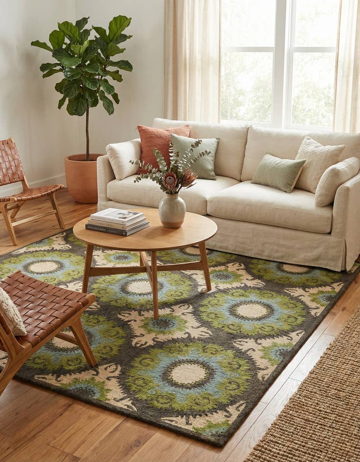 Detail image of 5' x 8' Luna Wool Rug