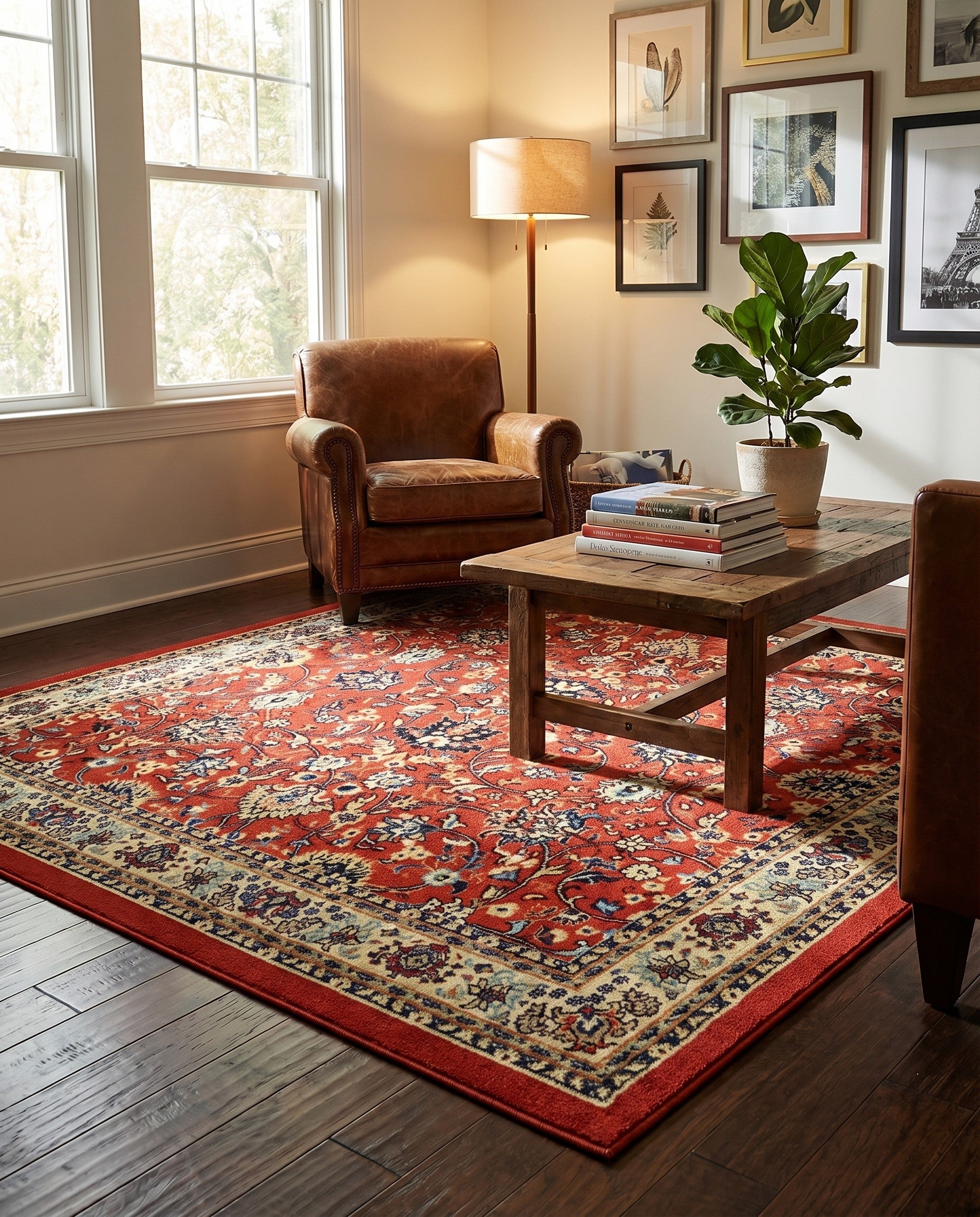 Terracotta Yasmin Square Rug
