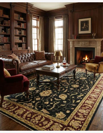 6' 7 x 10' Hand Knotted Peshawar Ziegler Rug