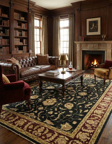 6' 7 x 10' Hand Knotted Peshawar Ziegler Rug