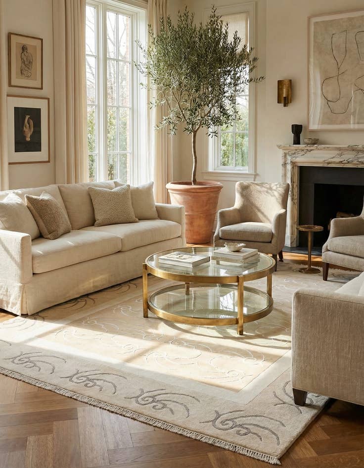 Detail image of 5' 5 x 7' 9  Hand Knotted Darya Wool Rug