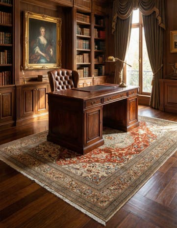 5' 11 x 8' 11 Hand Knotted Tabriz Persian Wool Rug