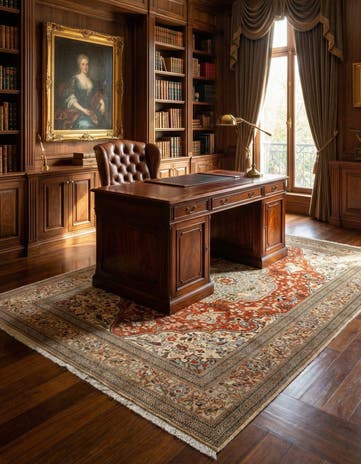 5' 11 x 8' 11 Hand Knotted Tabriz Persian Wool Rug