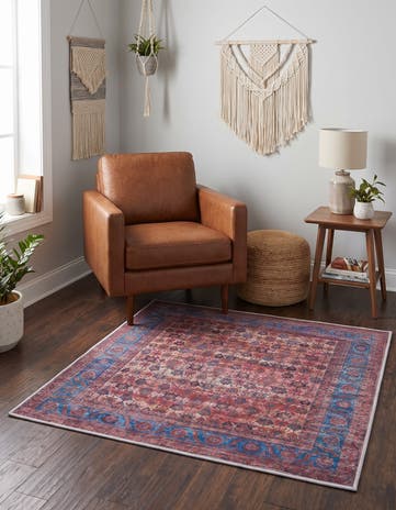 Antique Pink Maahru Square Rug